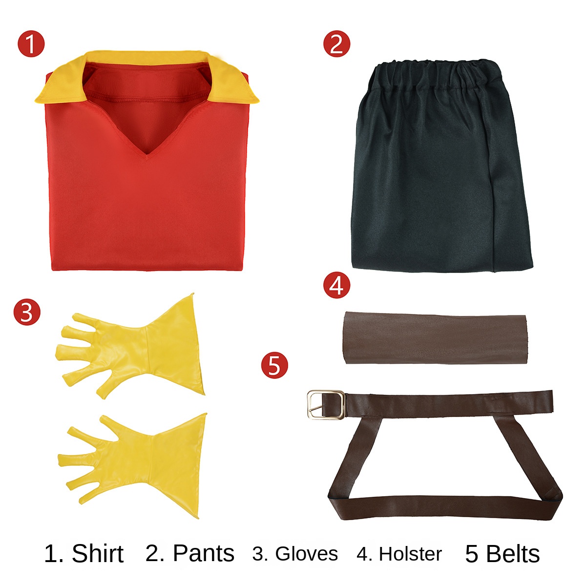 Children's Gaston cos Costume Beauty and Beast Gaston anime Role Play Halloween Costume - Image 5