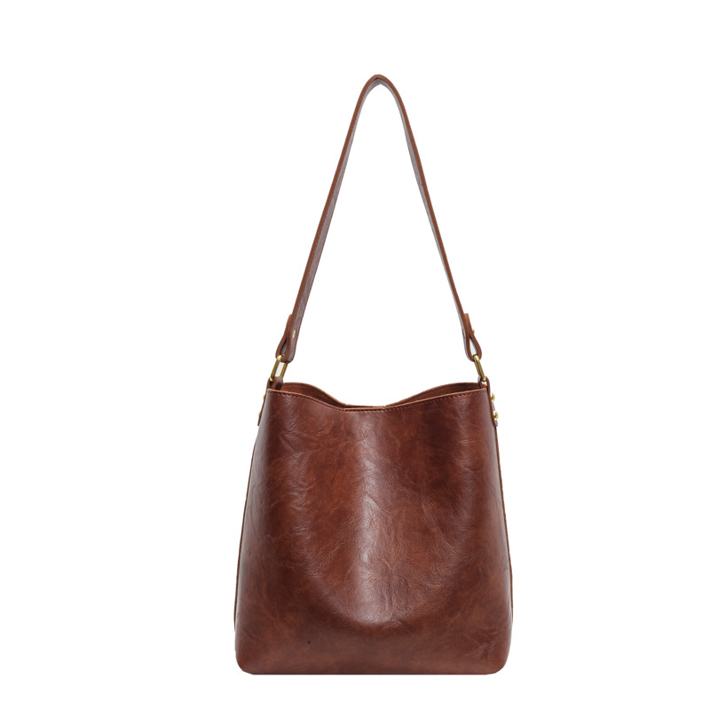 Versatile tote bag women's shoulder bag women's large capacity commuting bucket bag - Image 7