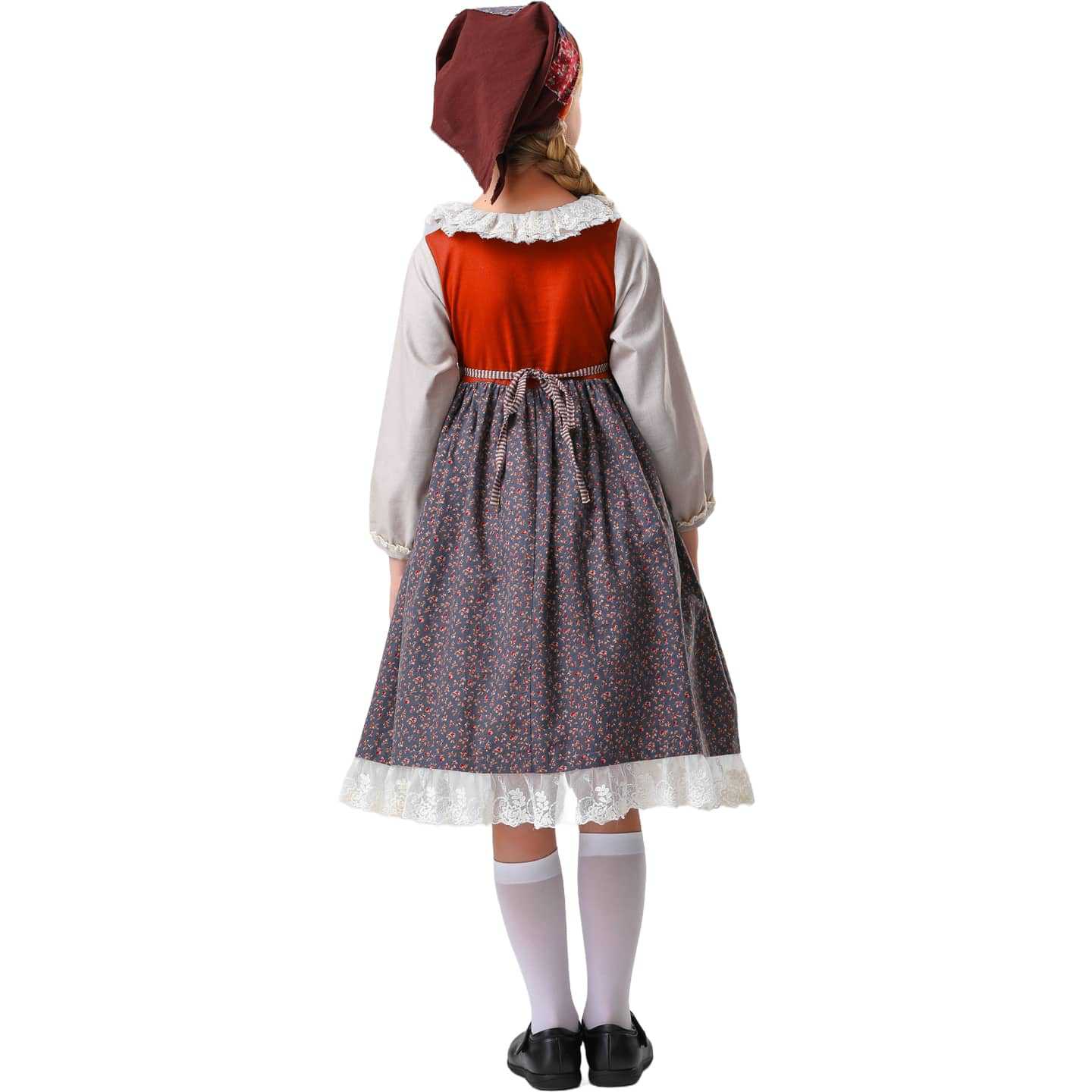 Children's floral dress Halloween countryside little girl role-playing cosplay cosplay beggar costume party performance - Image 2
