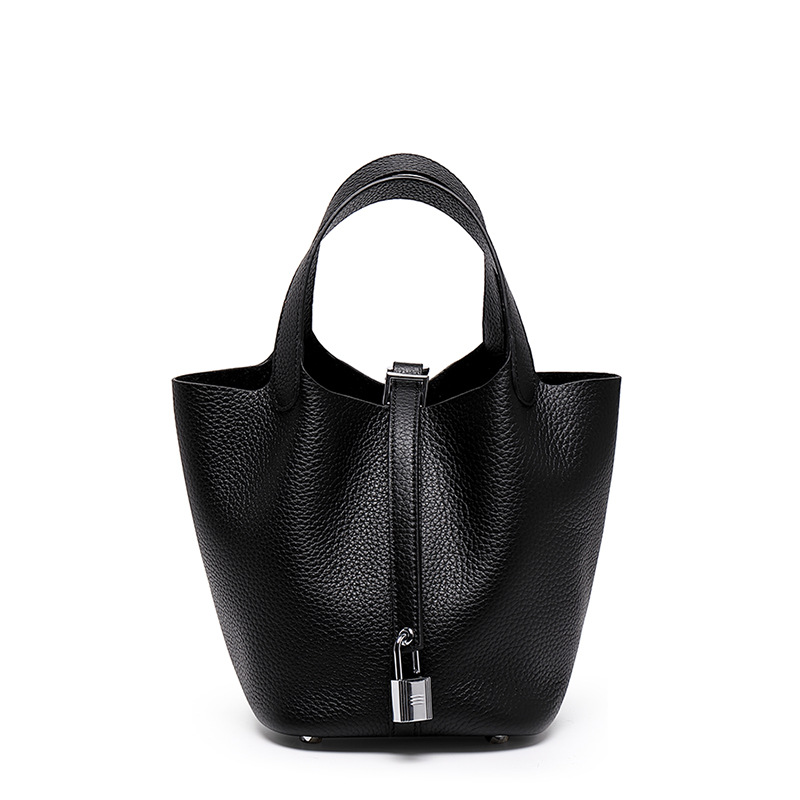 Head layer cowhide bucket bag women's leather high-end handbag - Image 11