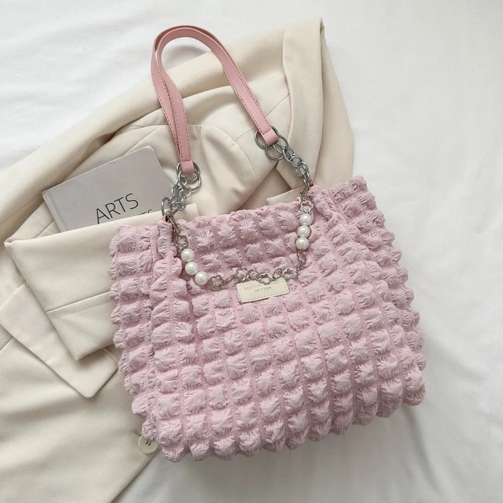 Bubble Textured Tote Bag - Image 15