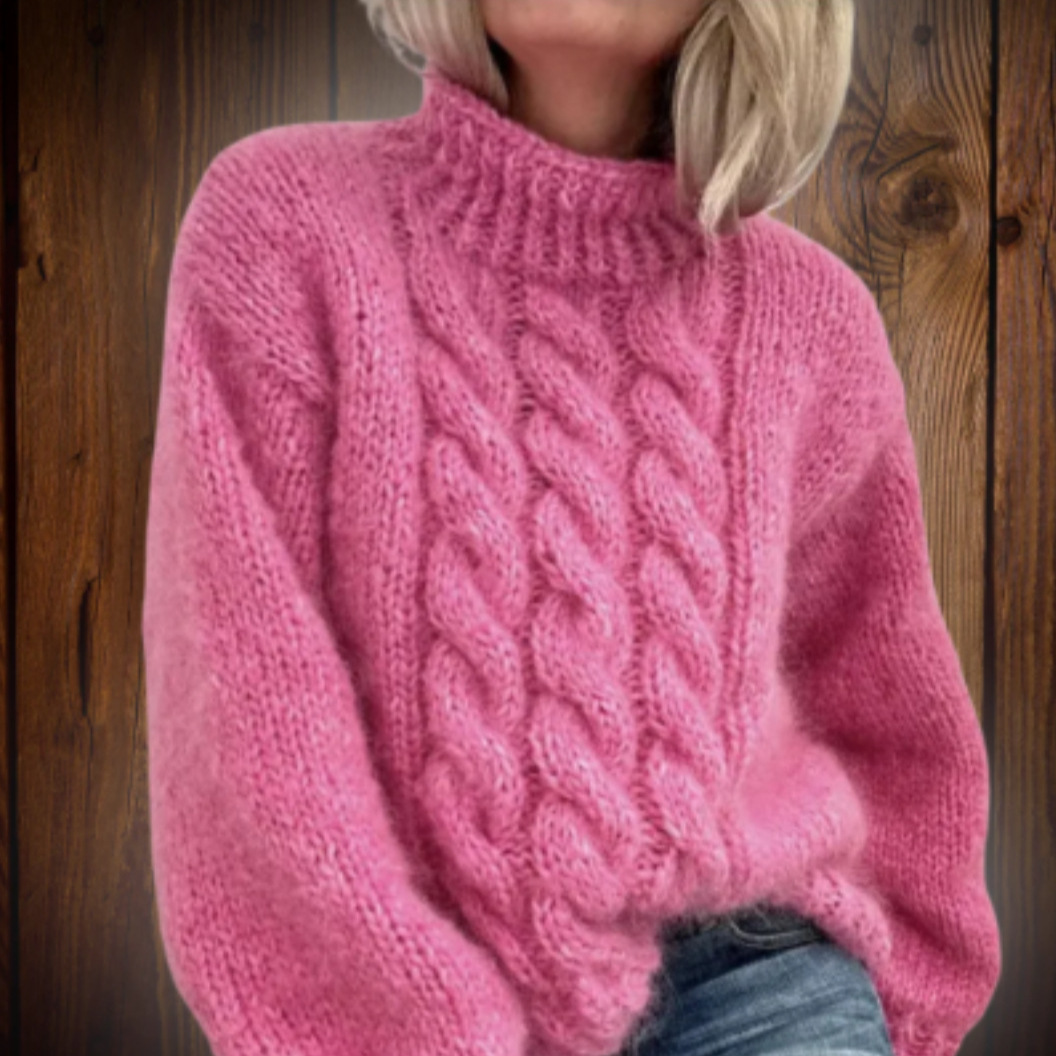 Half high collar pullover straight tube printed neutral style sweater - Image 3