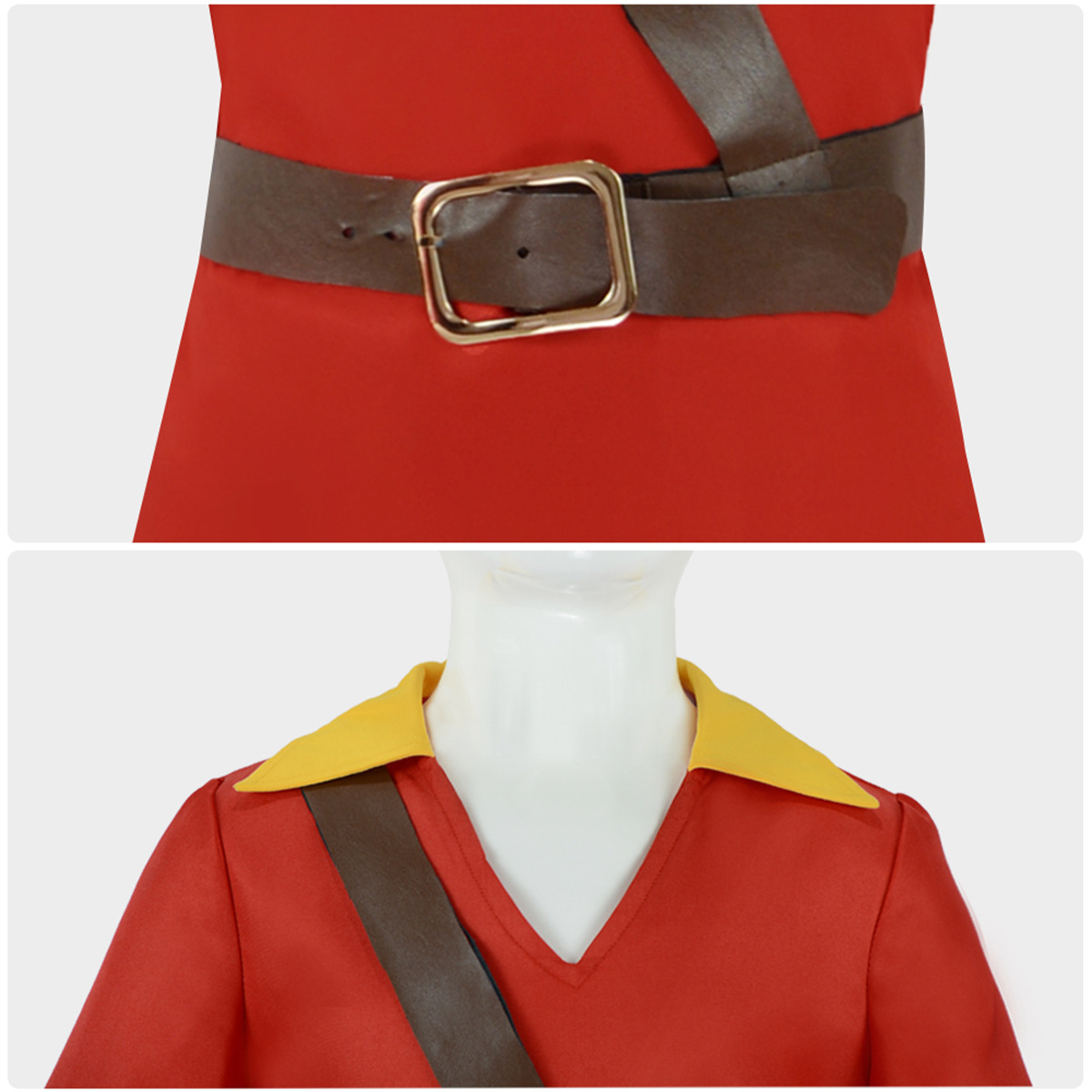 Children's Gaston cos Costume Beauty and Beast Gaston anime Role Play Halloween Costume - Image 4
