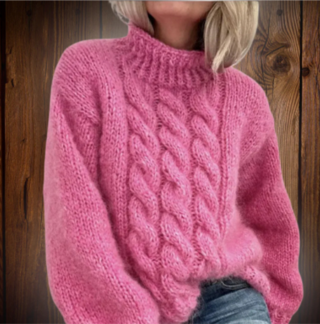 Half high collar pullover straight tube printed neutral style sweater - Image 12