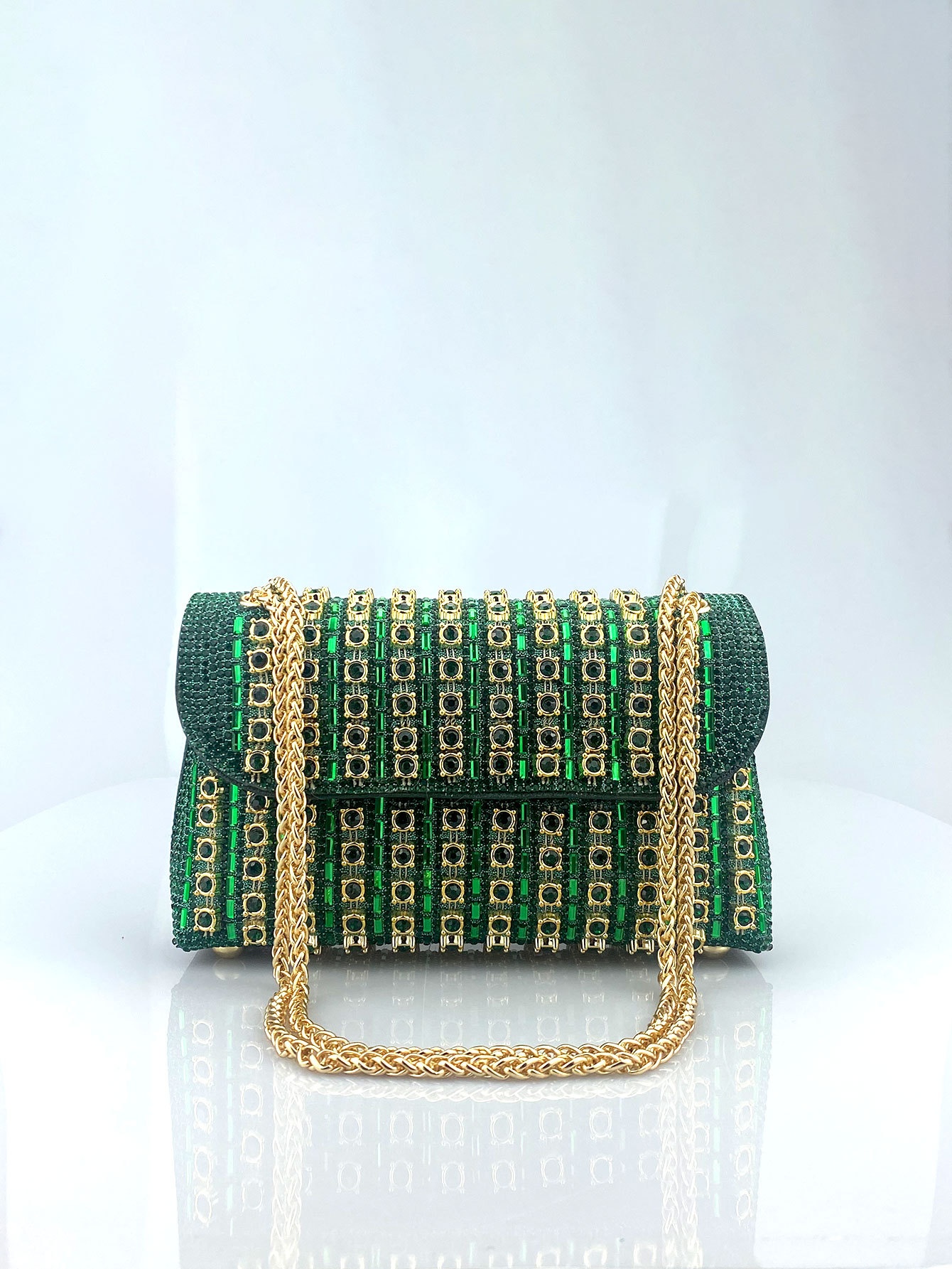 New Elegant Evening Dress Style Brooch-Adorned Clutch Bag with Rhinestones Chain Strap and Cheongsam Design for Formal Occasions - Image 13