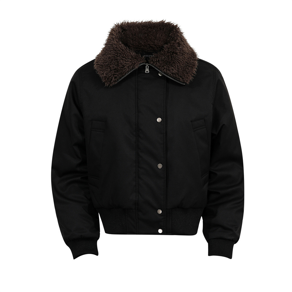 Retro Men's Cotton Coat with Large Pockets, Patchwork Design, Trendy Brand, Loose Fit, Versatile Outerwear Top