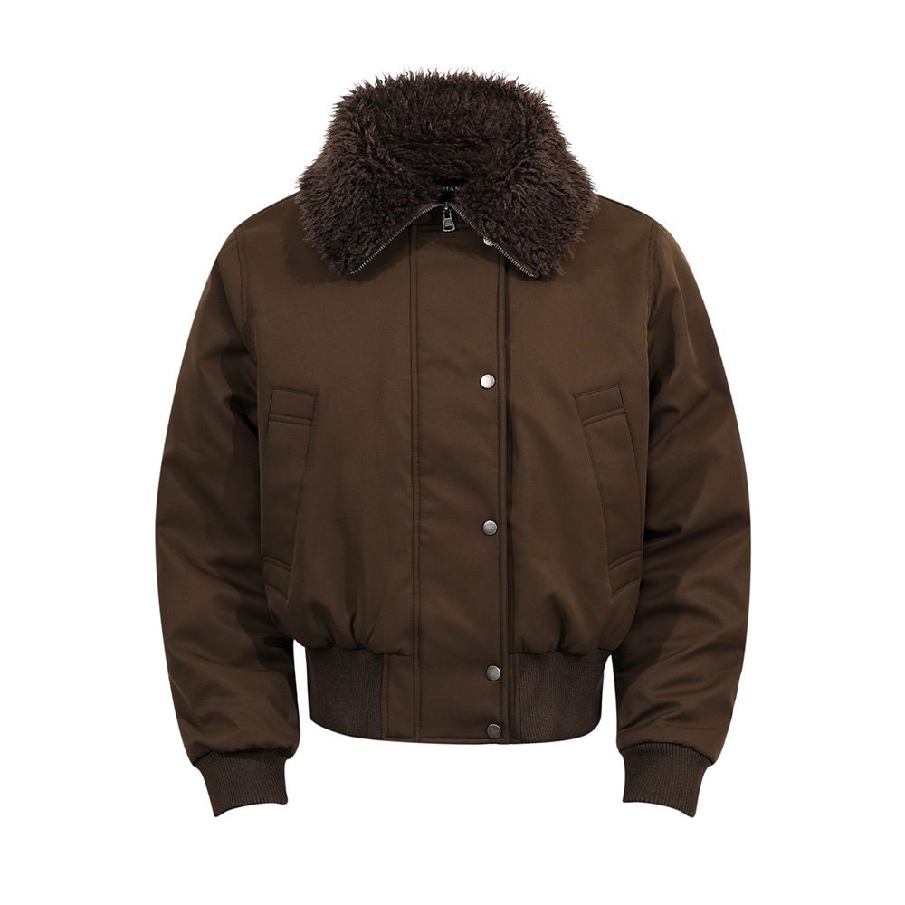 Retro Men's Cotton Coat with Large Pockets, Patchwork Design, Trendy Brand, Loose Fit, Versatile Outerwear Top - Image 4